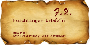 Feichtinger Urbán névjegykártya